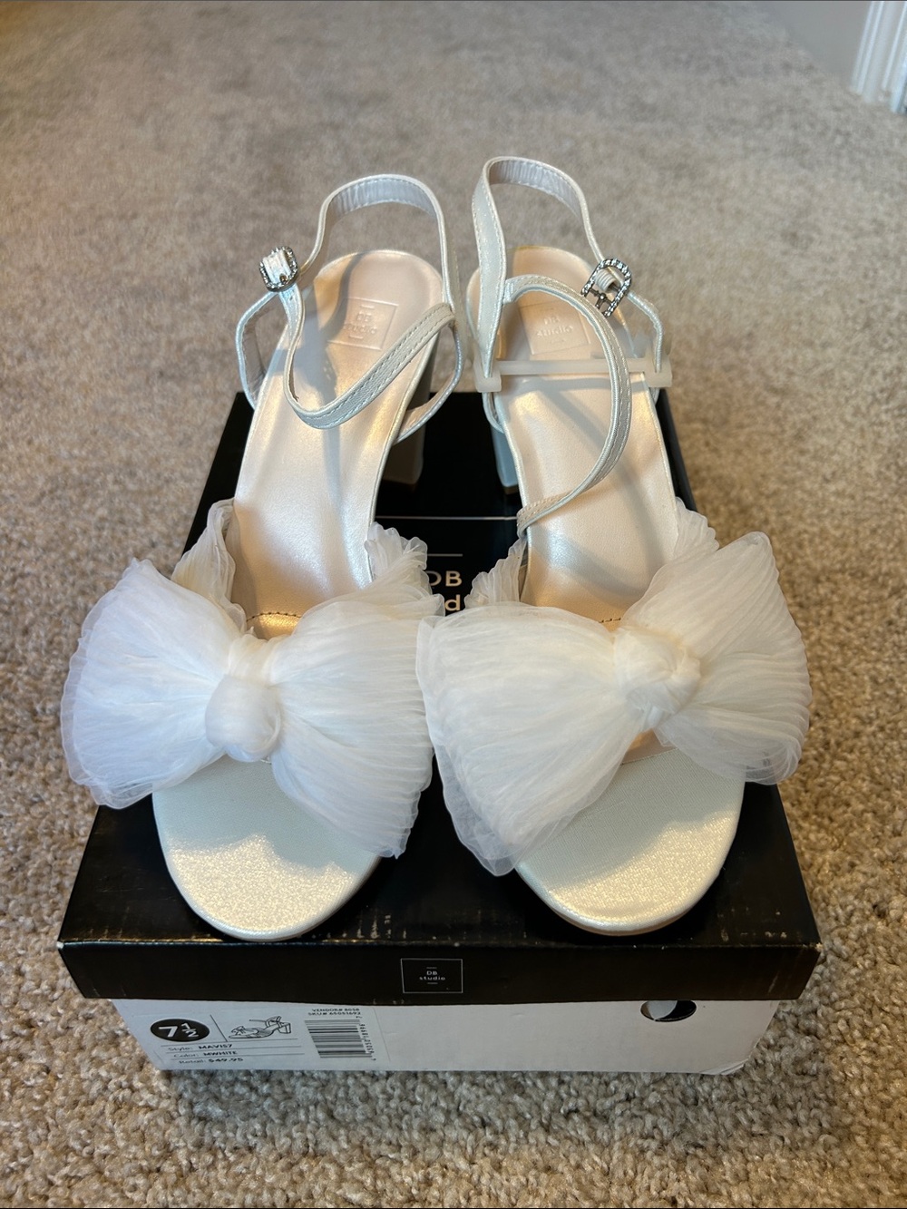 DB Studio Bridal Bow Heels